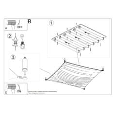 Sollux Stropní svítidlo LUNA 4 bílé 6xG13 8,5W Sollux Lighting