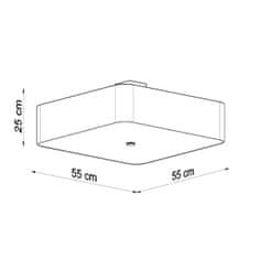 Sollux Stropní svítidlo LOKKO 55 bílé 5xE27 60W Sollux Lighting