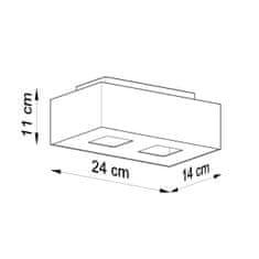 Sollux Stropní svítidlo MONO 2 černé 2xGU10 40W Sollux Lighting