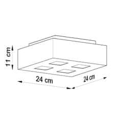 Sollux Stropní svítidlo MONO 4 bílé 4xGU10 40W Sollux Lighting