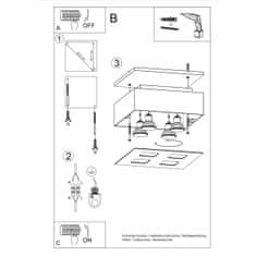 Sollux Stropní svítidlo MONO 4 bílé 4xGU10 40W Sollux Lighting