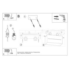 Sollux Stropní svítidlo LOBO 2 černé 2xG9 40W Sollux Lighting