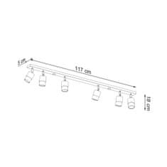 Sollux Stropní svítidlo NERO 6 černá/zlatá 6xGU10 40W Sollux Lighting