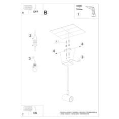 Sollux Stropní svítidlo NORANO černé 1xGU10 40W Sollux Lighting