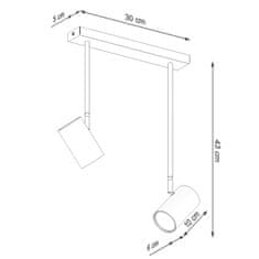 Sollux Stropní svítidlo NORANO 2 černé 2xGU10 40W Sollux Lighting