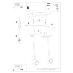 Sollux Stropní svítidlo NORANO 2 černé 2xGU10 40W Sollux Lighting