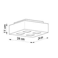 Sollux Stropní svítidlo MONO 4 černé 4xGU10 40W Sollux Lighting