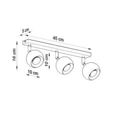 Sollux Stropní svítidlo OCULARE 3 bílé 3xGU10 40W Sollux Lighting