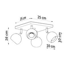 Sollux Stropní svítidlo OCULARE 4 černé 4xGU10 40W Sollux Lighting