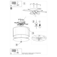 Sollux Lustr OTTO 50 bílý 5xE27 60W Sollux Lighting