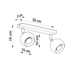 Sollux Stropní svítidlo OCULARE 2 bílé 2xGU10 40W Sollux Lighting