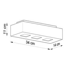 Sollux Stropní svítidlo MONO 3 černé 3xGU10 40W Sollux Lighting