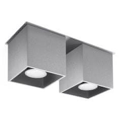 Sollux Stropní svítidlo QUAD 2 šedé 2xGU10 40W Sollux Lighting