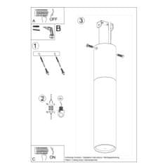 Sollux Stropní svítidlo PABLO černé 1xGU10 40W Sollux Lighting