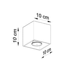 Sollux Stropní svítidlo QUAD 1 černé 1xGU10 40W Sollux Lighting