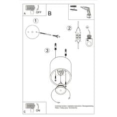 Sollux Stropní svítidlo ORBIS 1 bílé 1xGU10 40W Sollux Lighting