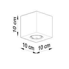 Sollux Stropní svítidlo QUAD beton 1xGU10 40W Sollux Lighting