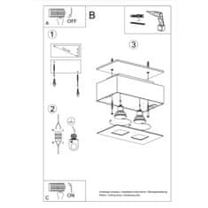 Sollux Stropní svítidlo MONO 2 bílé 2xGU10 40W Sollux Lighting