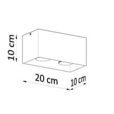 Sollux Stropní svítidlo QUAD černé 2xGU10 40W Sollux Lighting