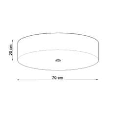 Sollux Stropní svítidlo SKALA 70 černé 6xE27 60W Sollux Lighting