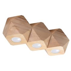 Sollux Stropní svítidlo WOODY 3 přírodní dřevo 3xGU10 40W Sollux Lighting