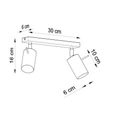 Sollux Stropní svítidlo RING 2 chrom 2xGU10 40W Sollux Lighting