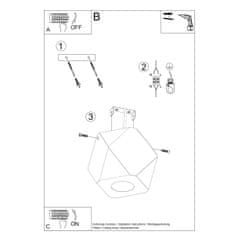 Sollux Stropní svítidlo WOODY 1 přírodní dřevo 1xGU10 40W Sollux Lighting