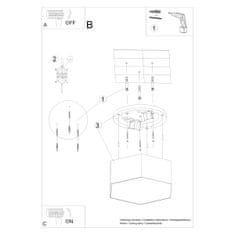 Sollux Stropní svítidlo SUNDE 13 bílé 2xE27 60W Sollux Lighting