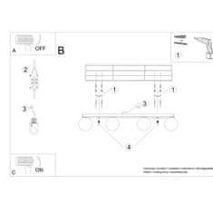 Sollux Stropní svítidlo YOLI 4 bílé 4xG9 12W Sollux Lighting