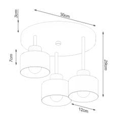 Sollux Stropní svítidlo SAVAR 3 černé 3xE27 60W Sollux Lighting