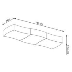 Sollux Stropní svítidlo SQUARE 3 bílé 6xE27 60W Sollux Lighting