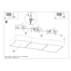 Sollux Stropní svítidlo SQUARE 3 bílé 6xE27 60W Sollux Lighting