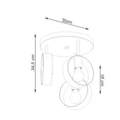 Sollux Stropní svítidlo TITRAN 3 bílé 3xE27 60W Sollux Lighting