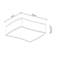 Sollux Stropní svítidlo SQUARE 1 bílé 2xE27 60W Sollux Lighting