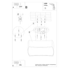 Sollux Stropní svítidlo SQUARE 1 bílé 2xE27 60W Sollux Lighting