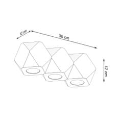 Sollux Stropní svítidlo WOODY 3 přírodní dřevo 3xGU10 40W Sollux Lighting