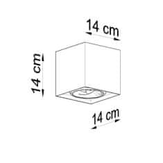 Sollux Stropní svítidlo VALDE beton 1xGU10 40W Sollux Lighting