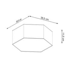 Sollux Stropní svítidlo SUNDE 11 bílé 2xE27 60W Sollux Lighting