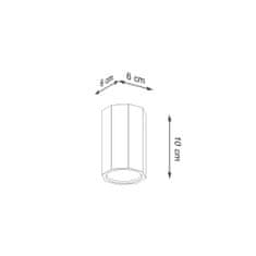 Sollux Stropní svítidlo ZEKE 10 dub 1xGU10 40W Sollux Lighting