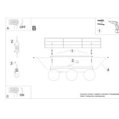 Sollux Stropní svítidlo YOLI 3 bílé 3xG9 12W Sollux Lighting