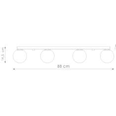 Sollux Stropní svítidlo YOLI 4 černé 4xG9 12W Sollux Lighting