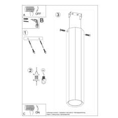 Sollux Stropní svítidlo ZEKE 30 dub 1xGU10 40W Sollux Lighting