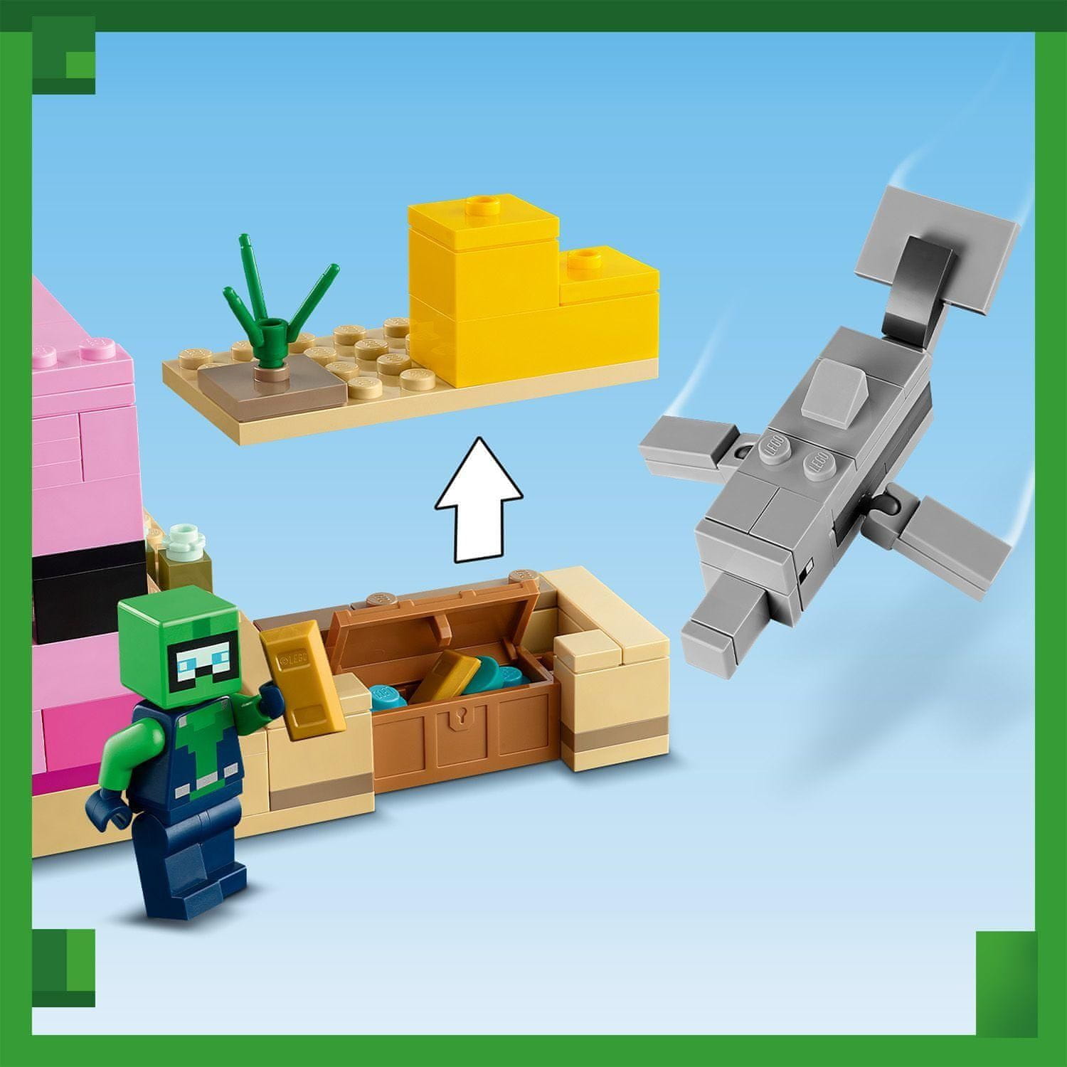 LEGO Minecraft 21247 Domeček axolotlů