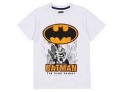 sarcia.eu Batman Chlapecké pyžamo s krátkým rukávem v bílé a tmavě modré barvě, letní pyžamo 9 let 134 cm