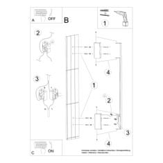 Thoro Nástěnné svítidlo SAPPO M černé 4000K 1xLED 20W Thoro Lighting