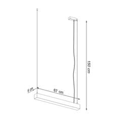 Thoro Závěsné svítidlo PINNE 67 černé 1xLED 16W Thoro Lighting