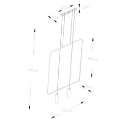 Thoro Závěsné svítidlo RANA 2 černé 2xGU10 40W Thoro Lighting