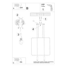 Thoro Závěsné svítidlo RANA 2 černé 2xGU10 40W Thoro Lighting