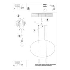 Thoro Závěsné svítidlo HOLAR 2 černé 2xGU10 40W Thoro Lighting