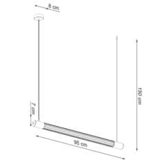 Thoro Závěsné svítidlo VALO černé 1xT8 14W Thoro Lighting